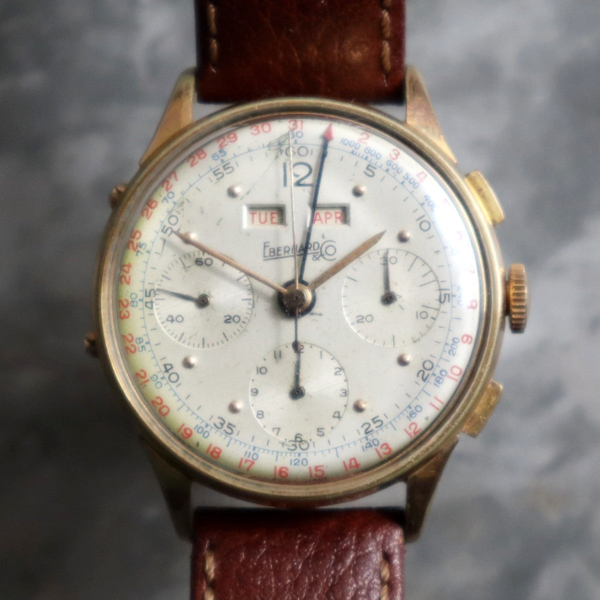 Eberhard & Co Dato Compax Triple Date Chrono 1950's Just Serviced