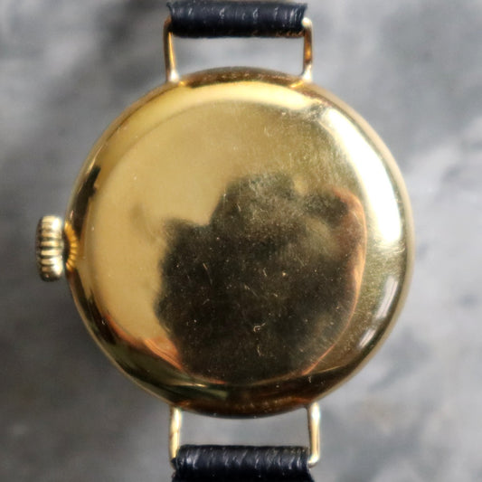 18ct Omega Military Officers Trench Watch - Very Rare Early Model