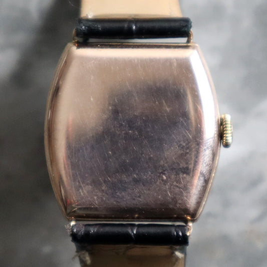 Rolex Solid 9ct Gold Cushion Case | Rare RF Turler Leeds Dial | 1920s