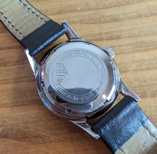 1950s Vintage Heuer Automatic Black Dial