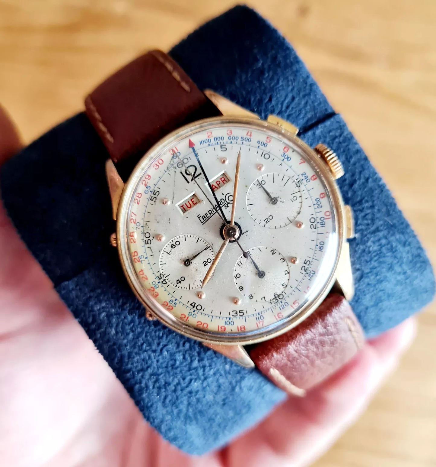 Eberhard & Co Dato Compax Triple Date Chrono 1950's Just Serviced