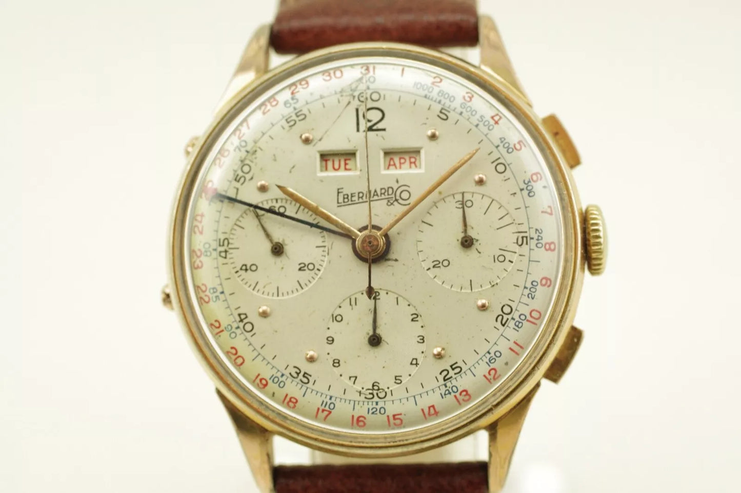 Eberhard & Co Dato Compax Triple Date Chrono 1950's Just Serviced