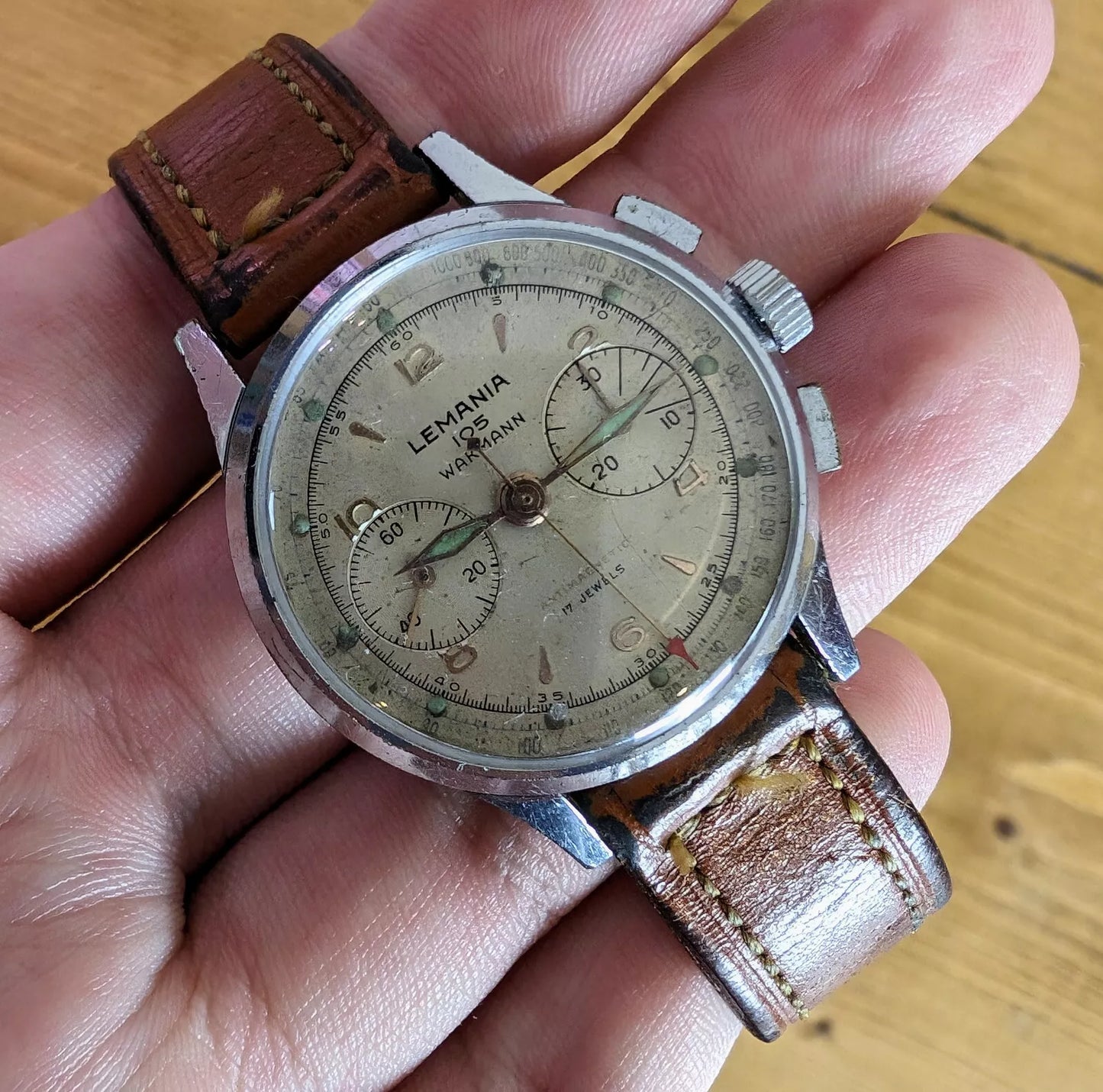 Vintage Lemania 105 Wakmann Vintage Chronograph