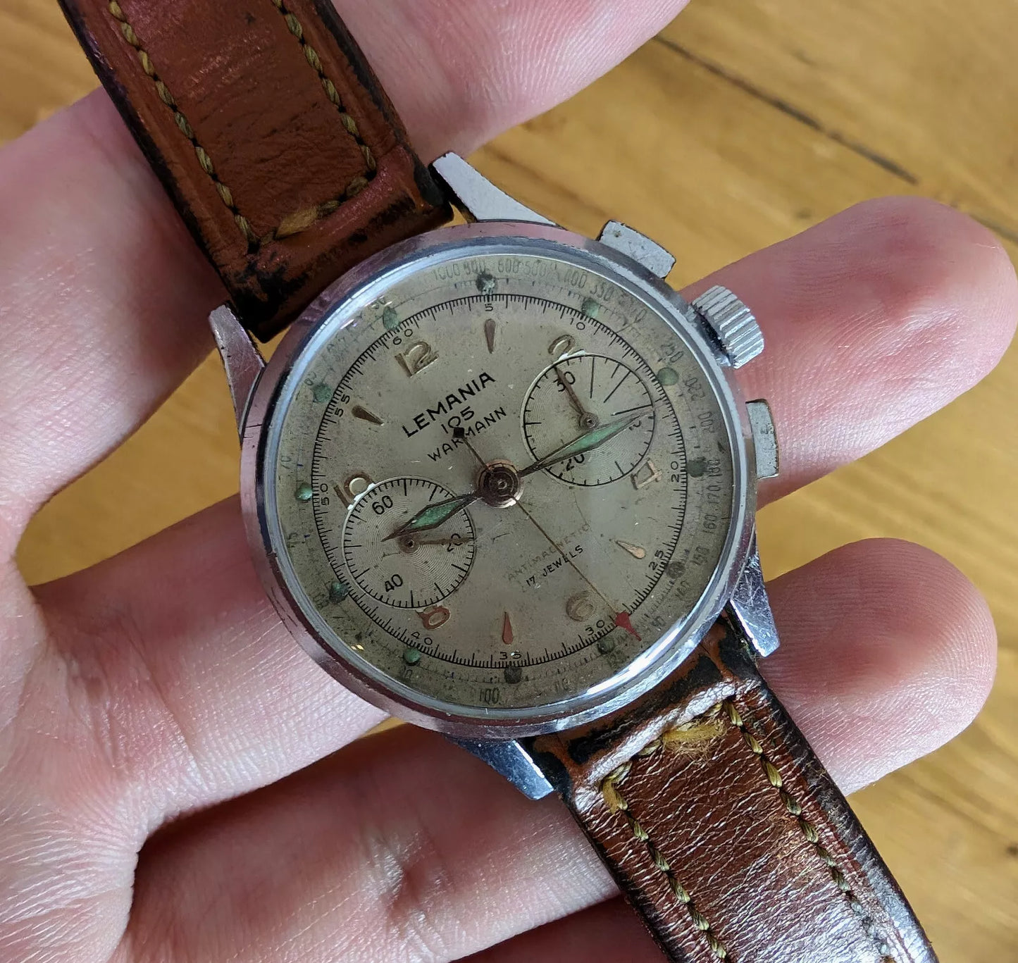Vintage Lemania 105 Wakmann Vintage Chronograph