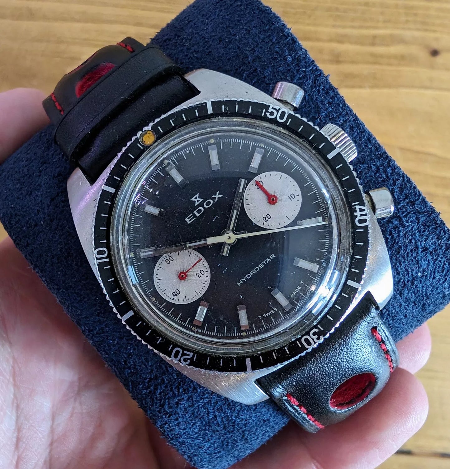 Edox Hydrostar Vintage Chronograph – Valjoux 7733 Reverse Panda