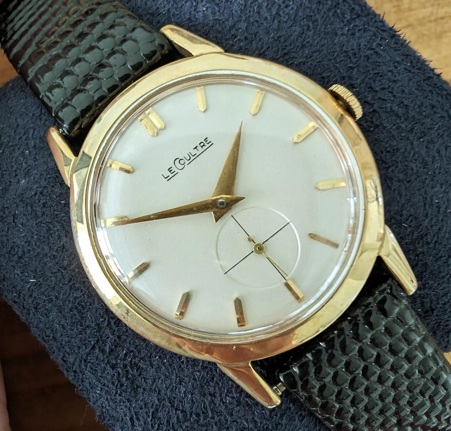 Lecoultre 14k Sub Seconds Large Cased