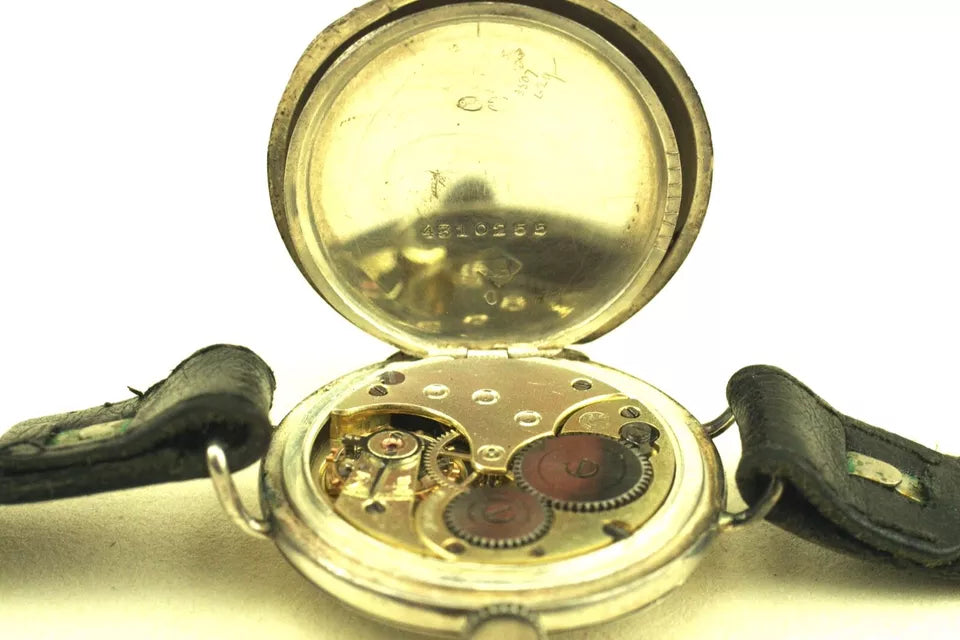 Very Early Omega Wrist Watch circa 1903 Silver Cased