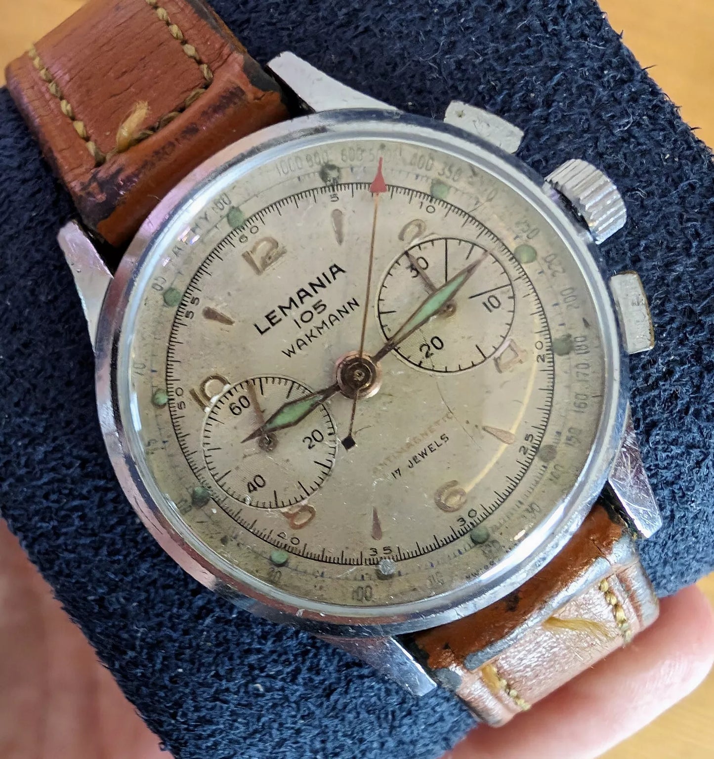 Vintage Lemania 105 Wakmann Vintage Chronograph