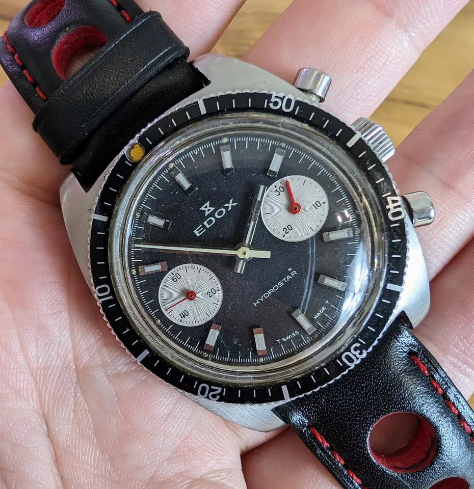 Edox Hydrostar Vintage Chronograph – Valjoux 7733 Reverse Panda