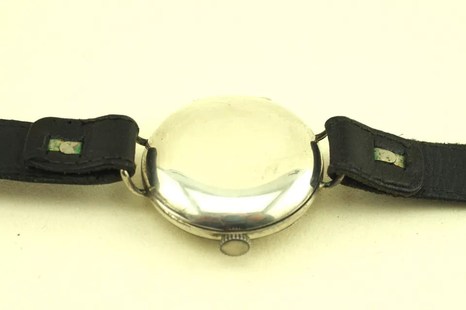 Very Early Omega Wrist Watch circa 1903 Silver Cased