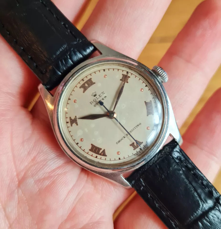 Rolex Oyster Shock resisting 4444 Rare Gilt Dial 1945